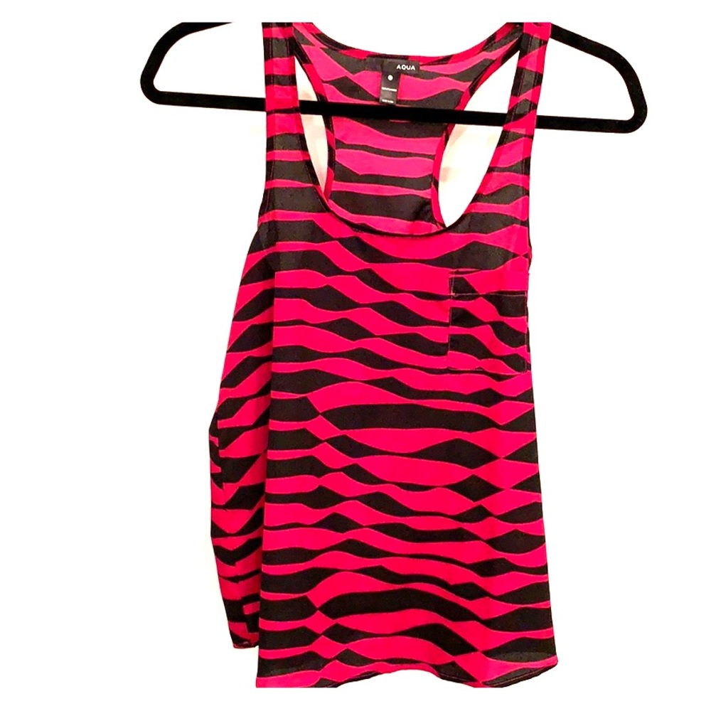 AQUA Pink & Black Tank Top